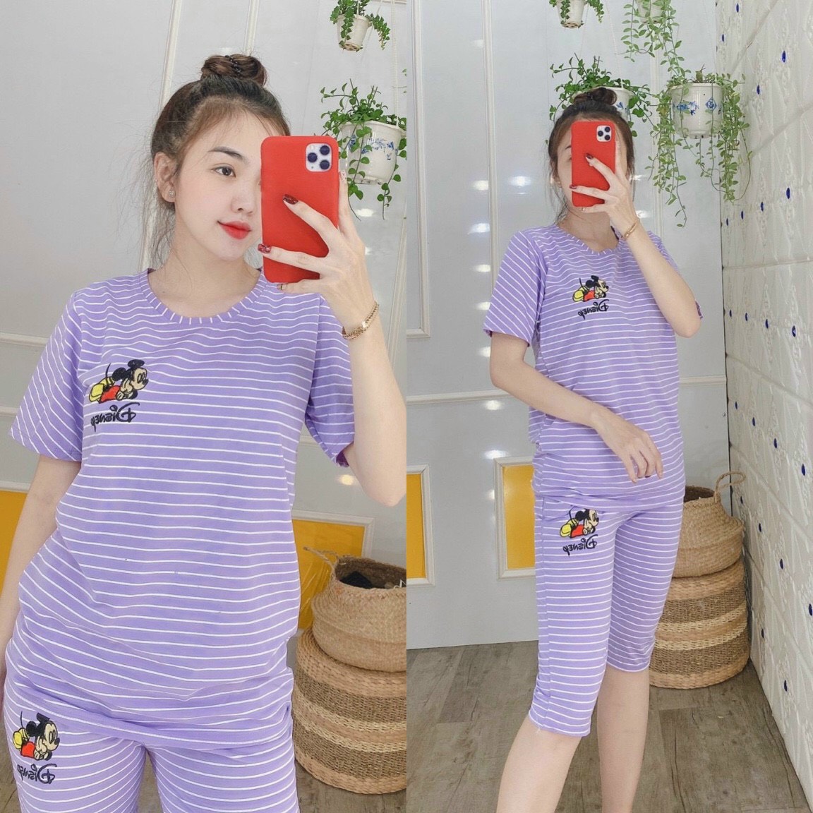 SET BỘ ĐỒ MẶC NHÀ CỰC XINH PHONG CÁCH HÀN QUỐC