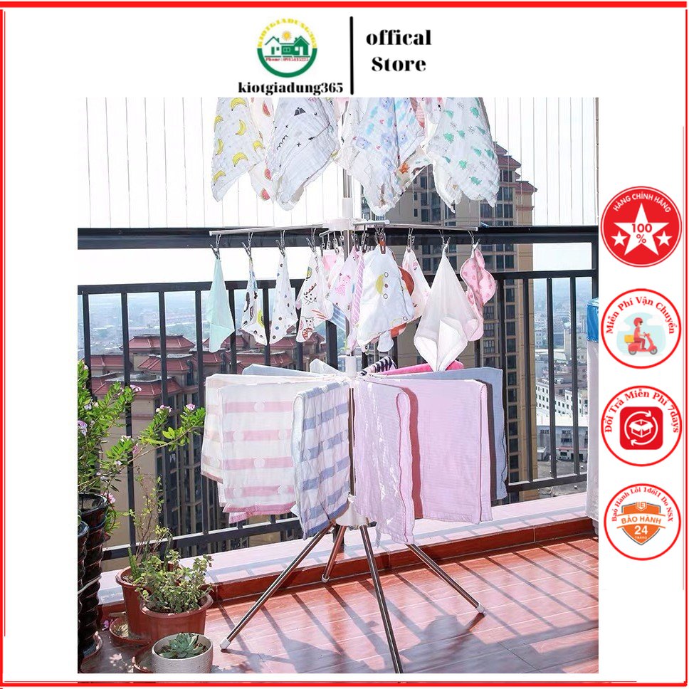 Cây phơi, giàn phơi quần áo đa năng 3 tầng, phơi đồ sơ sinh