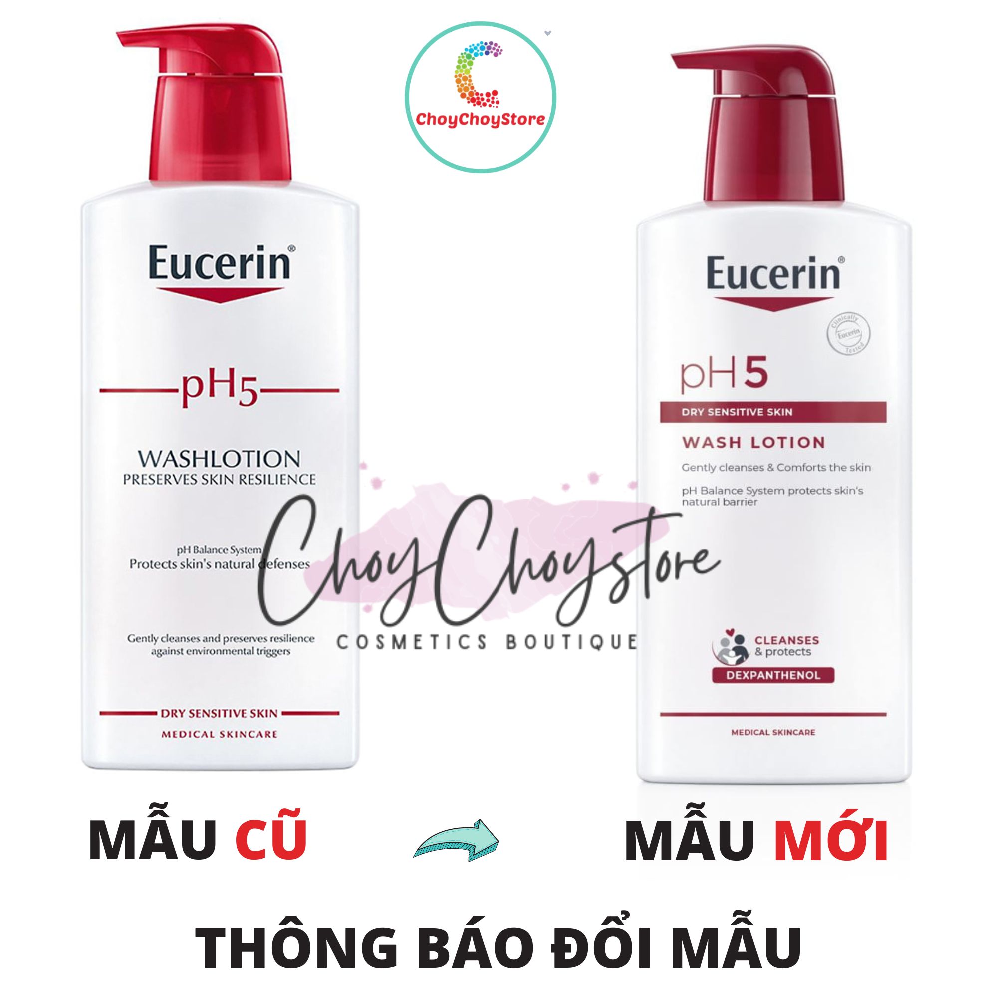 Sữa Tắm Eucerin pH5 Washlotion 1000mL (có mùi nắp đỏ)