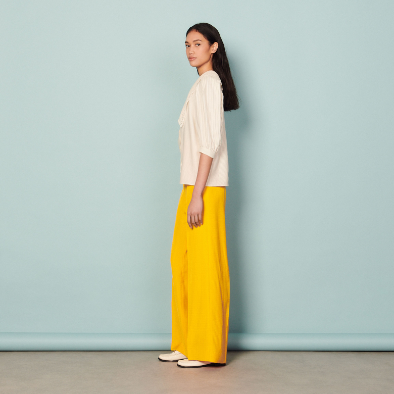 Áo sơ mi linen kẻ