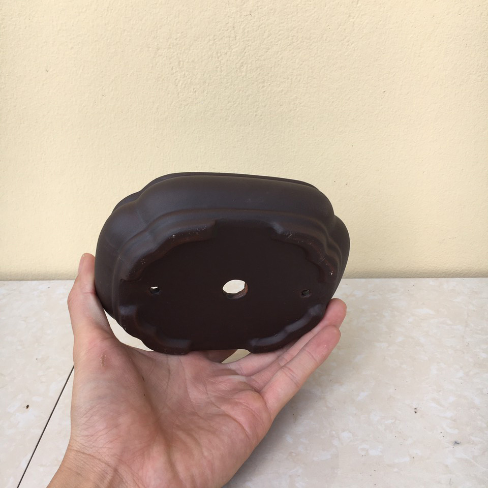 Chậu bonsai Áng mây đất nung mini gốm Bát tràng 1 size BM-65