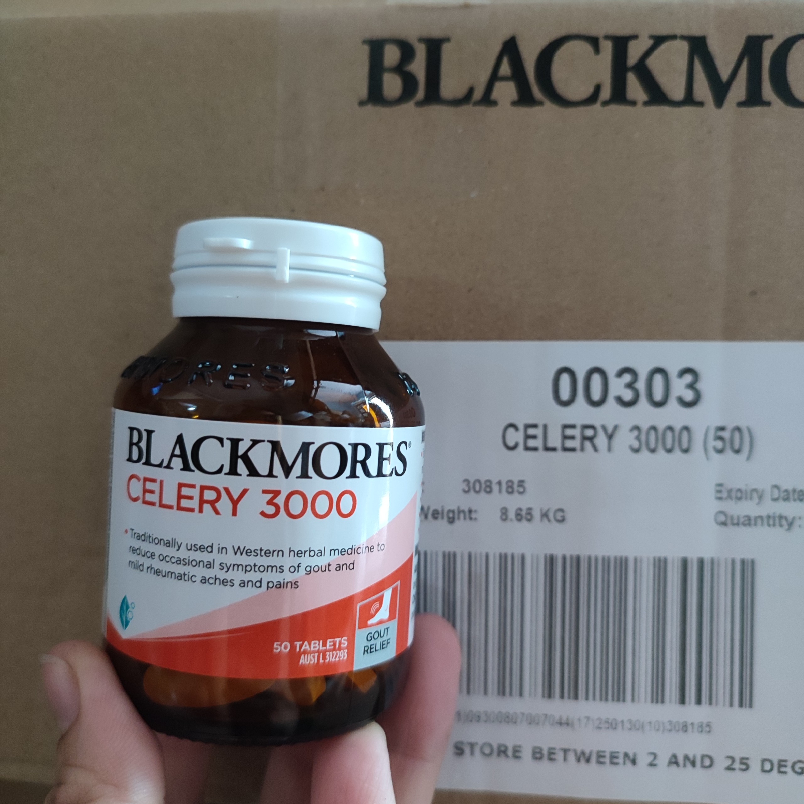 Blackmores celery 3000 viên uống phòng và hỗ trợ gout 50v