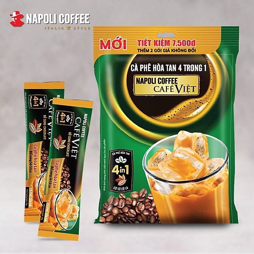CÀ PHÊ HÒA TAN NAPOLI COFFEE CAFE ĐÁ/ SỮA THƠM NGON ĐẬM VỊ