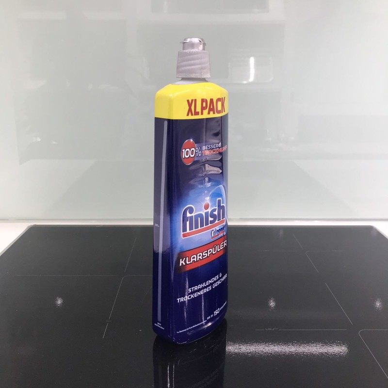Nuớc làm bóng Finish ( Nuớc trợ xả ) chai 750ml (viên rửa chén alio,bột rửa bát somat,muối rửa ly)dùng cho máy