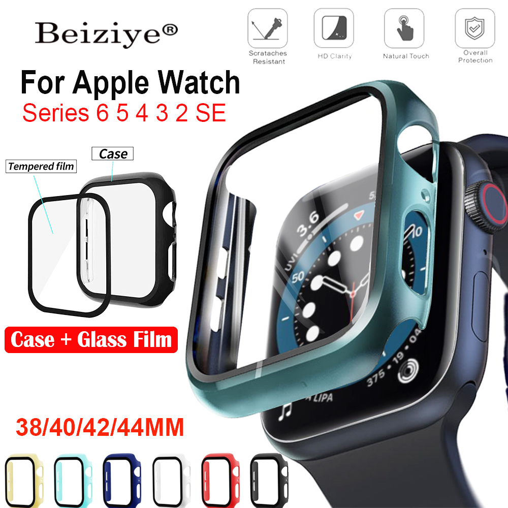 >> BÁO GIÁ ỐP APPLE WATCH 2 IN 1 KIÊM CƯỜNG LỰC BẢO VỆ ĐỒNG HỒ ĐỦ SIZE | Shopee Lazada Sendo Tiki mới nhất 82 Vỏ màu mới + Phim kính cường lực cho apple watch 6 SE 5 4 44mm/40mm i Watch 3 2 1 38mm 42mm Đồng hồ thông minh Bảo vệ màn hình Bảo vệ ốp lưng cho đồng hồ quả táo series 6 5 4 3 2 SE Bảo vệ màn hình
