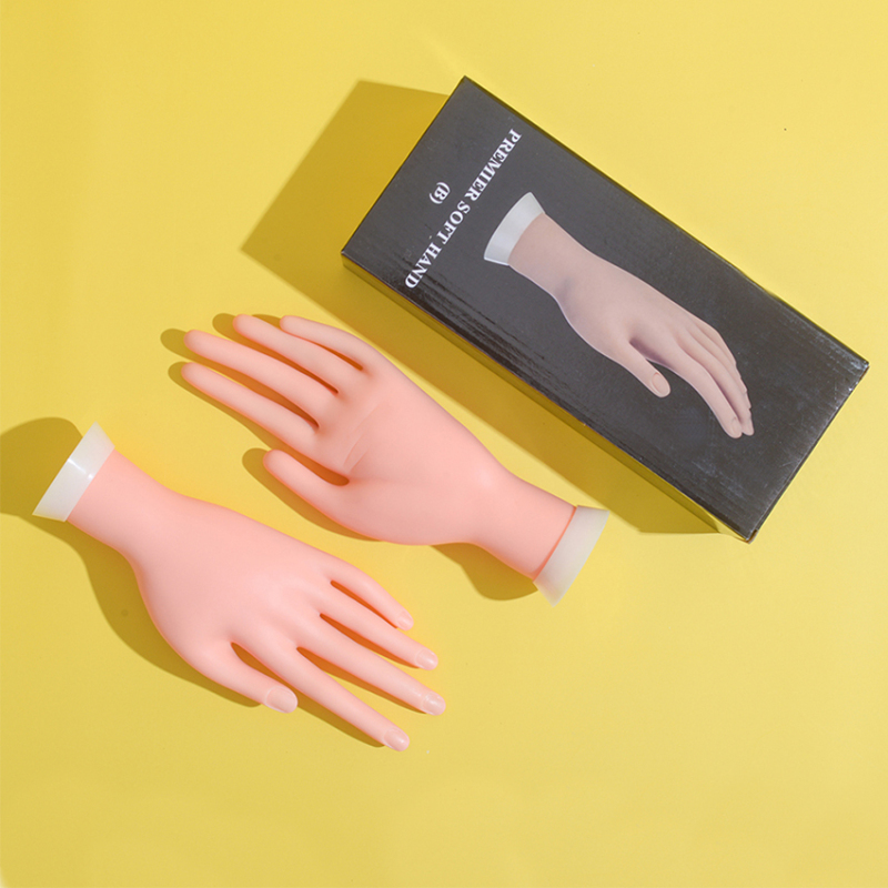 Bàn tay giả silicon tập làm nail - loại ngón dẻo linh hoạt giá rẻ
