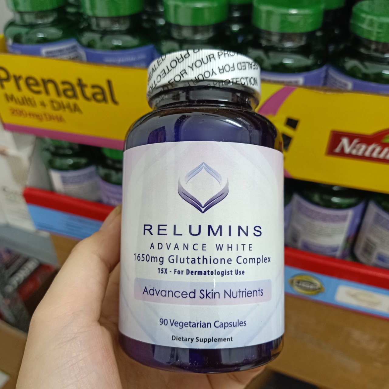 Viên uống trắng da relumin 90 viên 1650mg