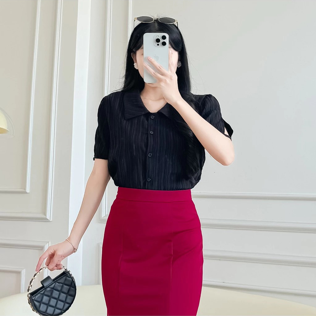 Áo sơ mi nữ lavya, áo kiểu nữ, áo công sở, áo sale hãng eden, lavya, gumac, bemine