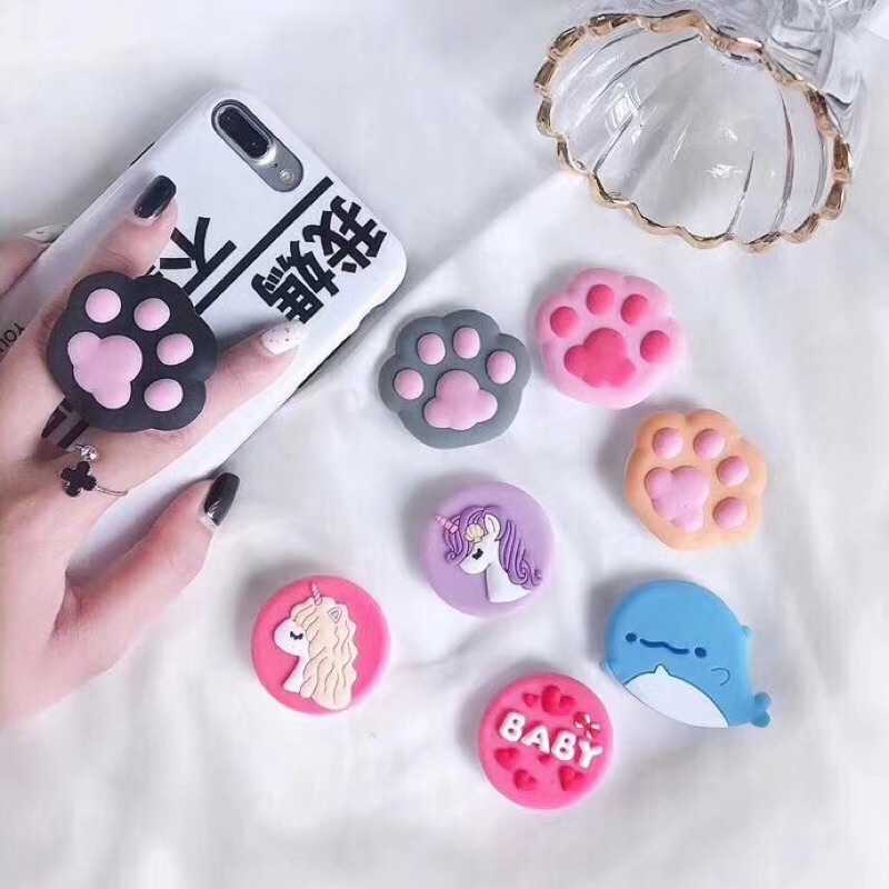 Giá Đỡ Popsocket Silicon Hình Thú Dễ Thương Tiện Lợi