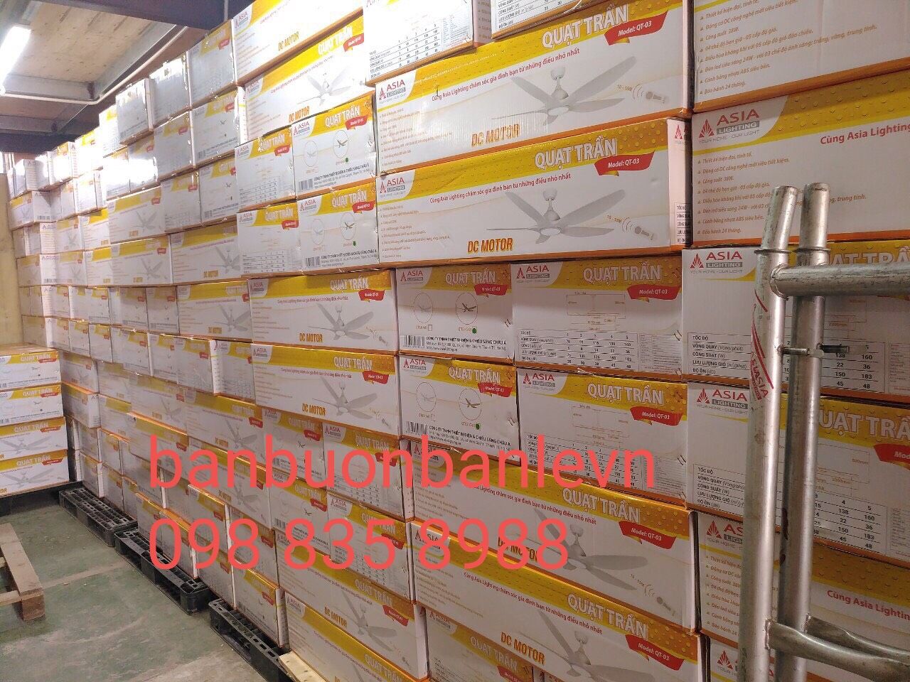 ( Voucher siêu ưu đãi 18%) QUẠT TRẦN ĐÈN TRANG TRÍ ASIA- QT02