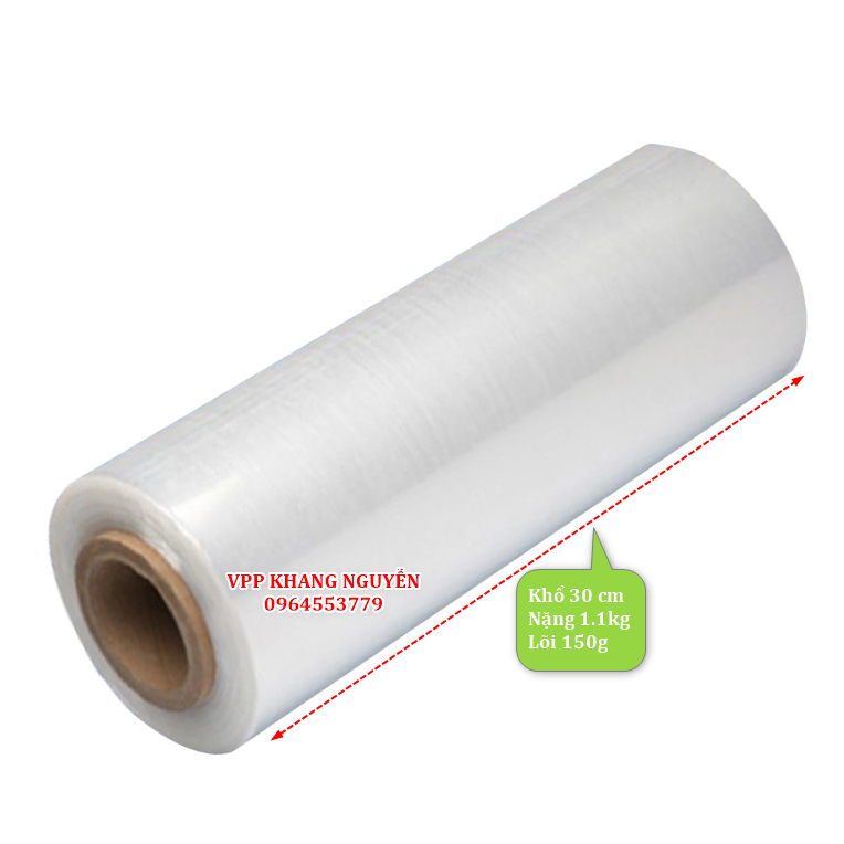 Màng PE Quấn Hàng Khổ 30Cm - Trọng Lượng  1.1Kg