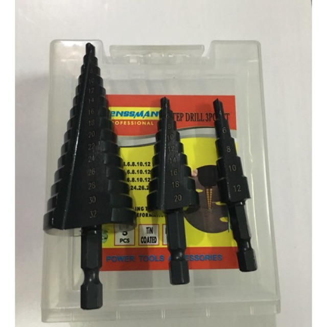 Mũi khoan tháp hss phủ altin bộ 3 cây