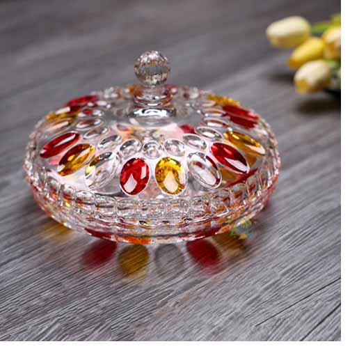 Khay mứt bi thủy tinh 3 ngăn cao cấp