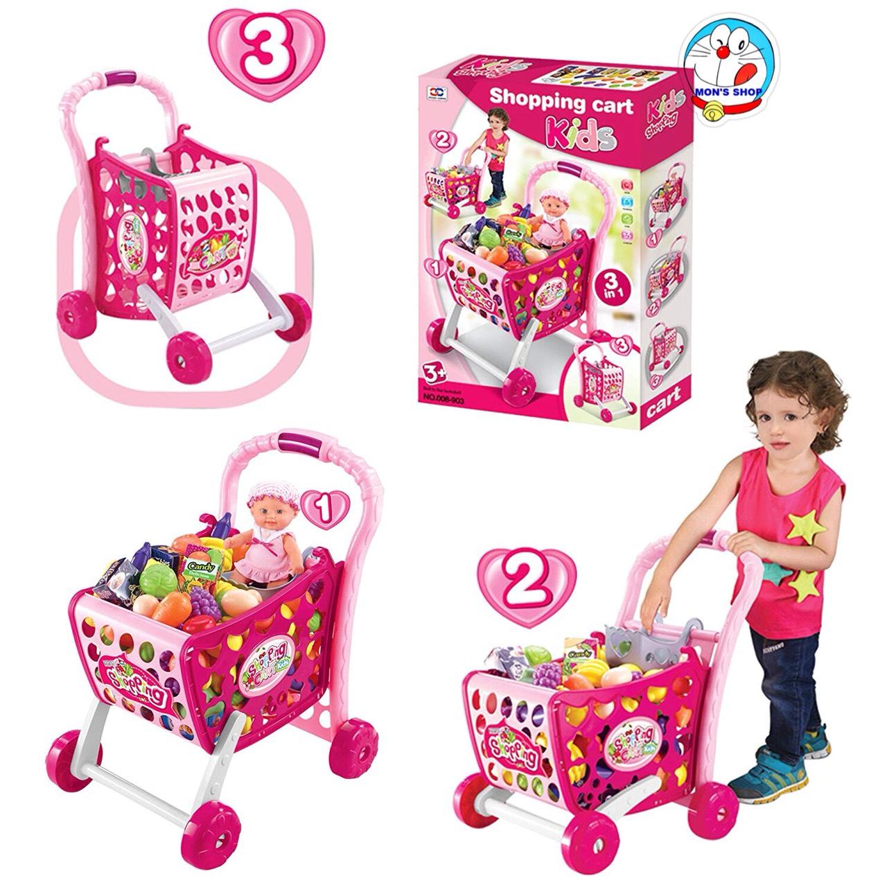 Đồ chơi xe đẩy siêu thị 3 in 1 đa năng