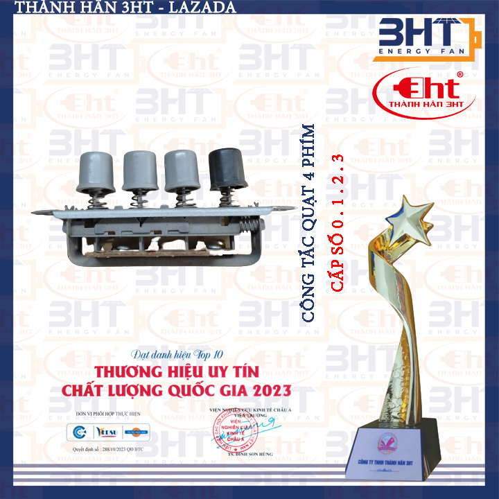 Công tắc quạt bàn 4 nút, quạt đứng, quạt treo & công tắc chuyển hướng gió