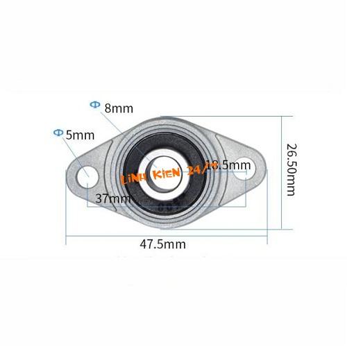 Gối đỡ vòng bi dạng trục ngang fl08 8mm
