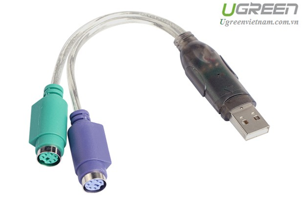 Cáp chuyển đổi USB 2.0 cổng PS/2 cho bàn phím chuột Ugreen 20219
