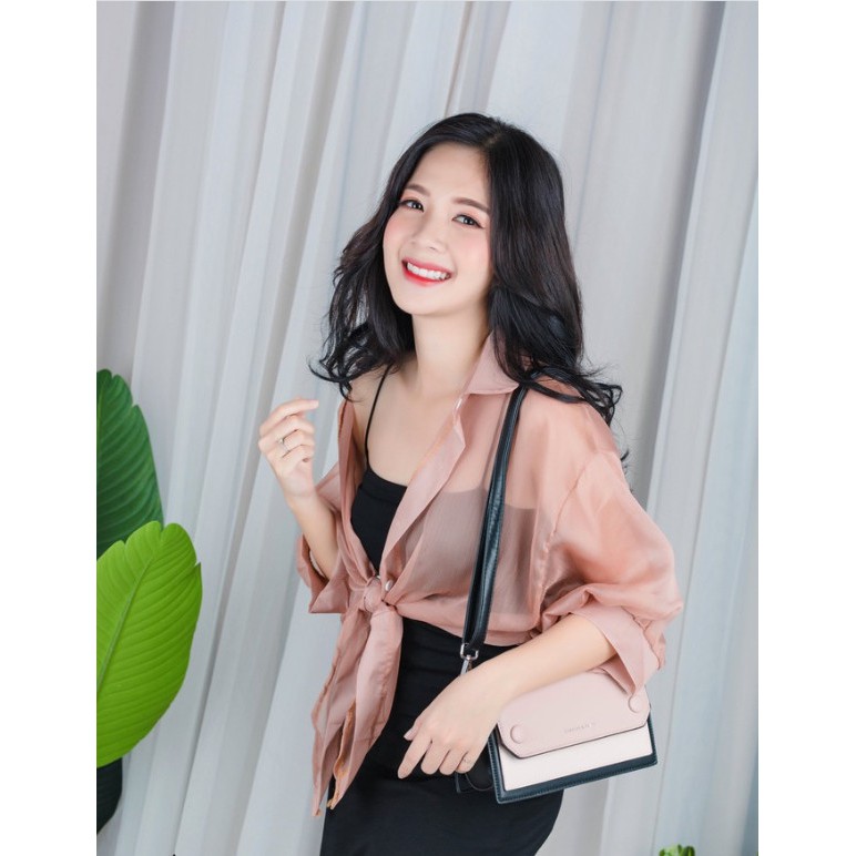 ÁO KHOÁC ĐI BIỂN VOAN CỘT EO NHẸ NHÀNG DỄ PHỐI ĐỒ AB5