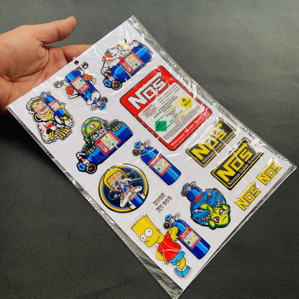 [HCM][QUÁ ĐỘC] TEM LOGO ĐỔ KEO NỔI DÁN XE NOS CAO CẤP (SIÊU NOS)