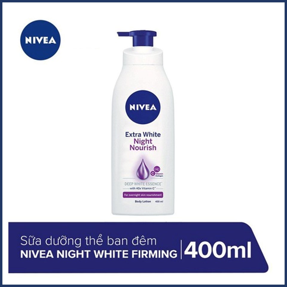 [HCM]Sữa dưỡng thể dưỡng trắng & săn chắc da Nivea ban đêm 400ml