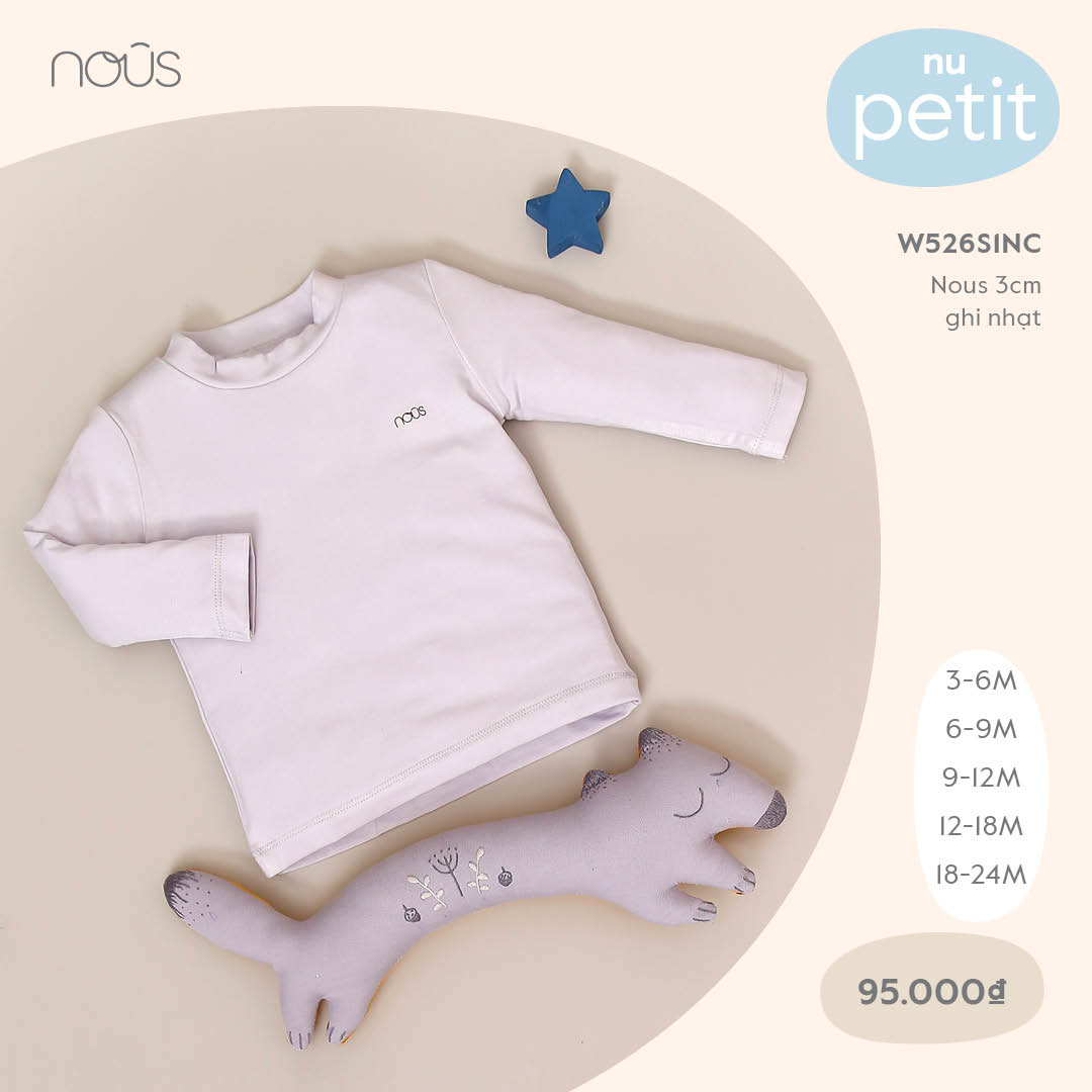 ÁO GIỮ NHIỆT NOUS CỔ 3 PHÂN, 5 PHÂN