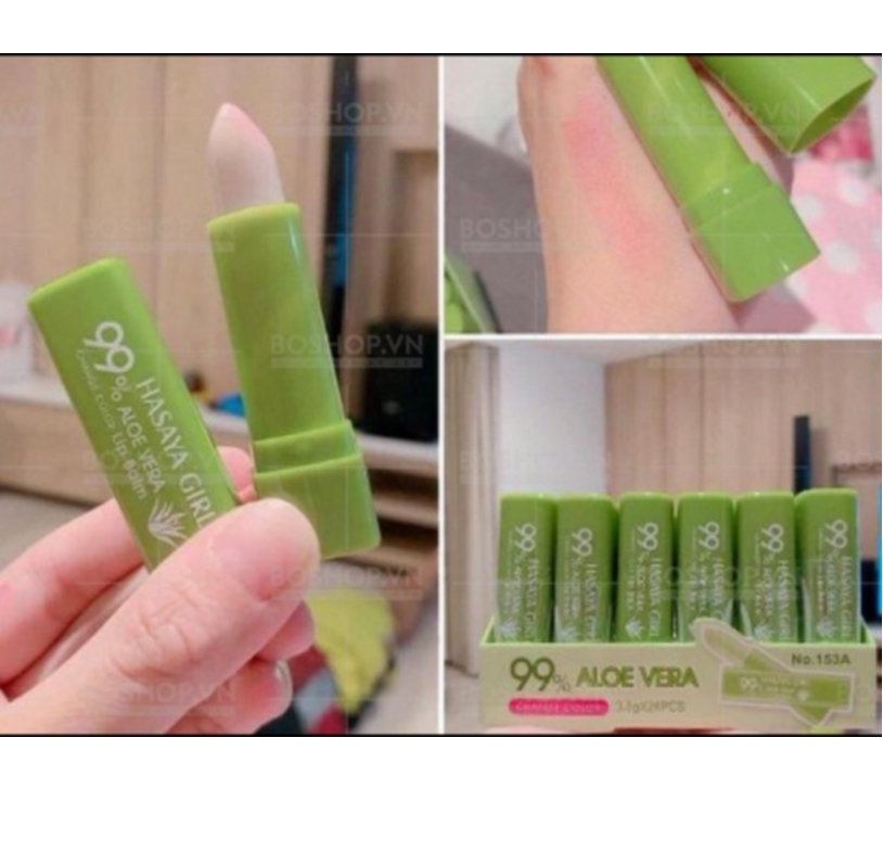 Son dưỡng môi Nha đam Hasaya Girl Aloe Vera 99%