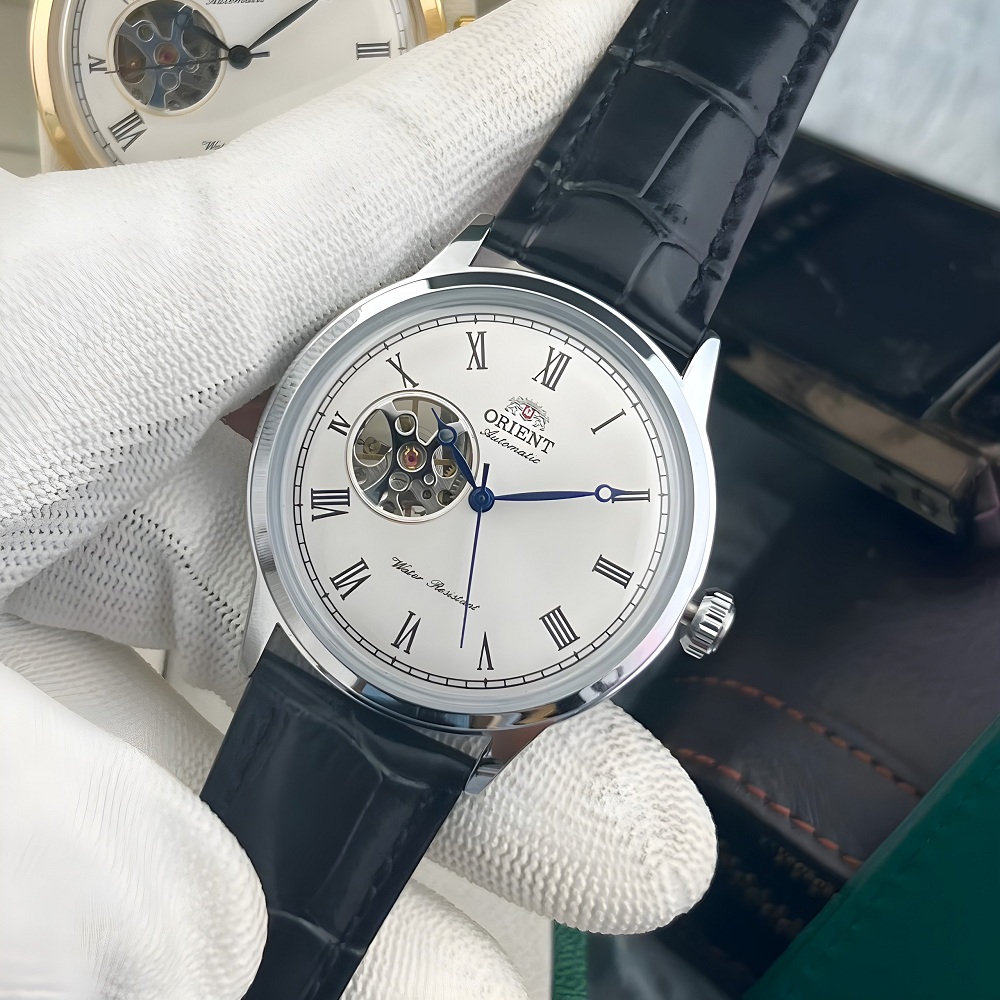 Đồng hồ nam Orient automatic dây da sang trọng máy nhật