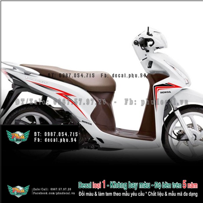 Tem rời Vision mới chỉ xe trắng B
