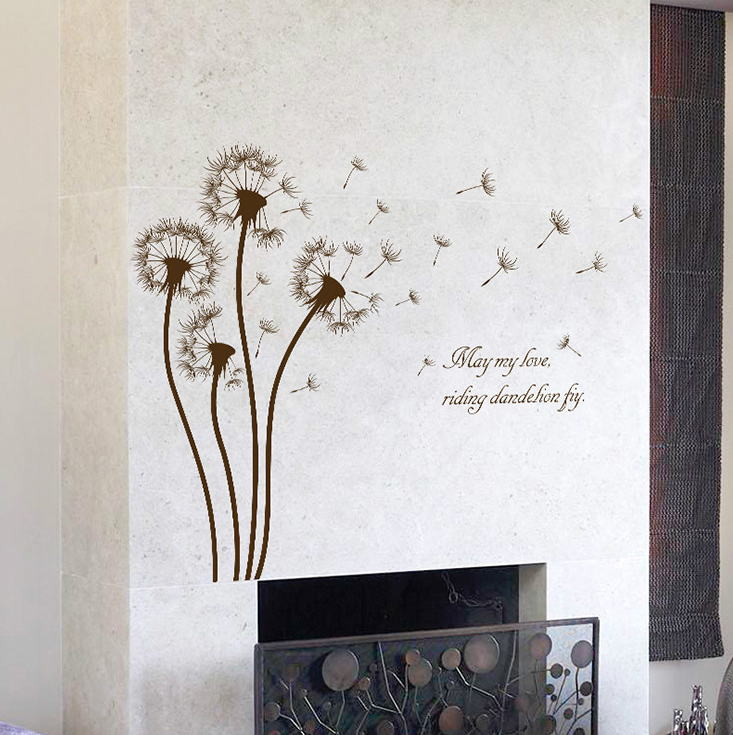 Decal Dán Tường Hoa Bồ Công Anh D333