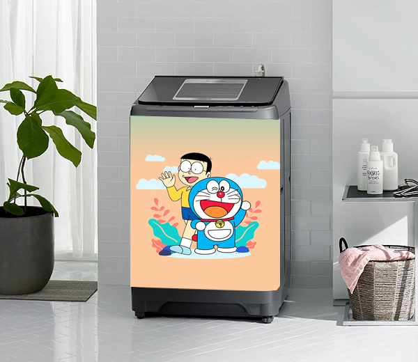 [HCM]Decal dán máy giặt mẫu Doraemon 07