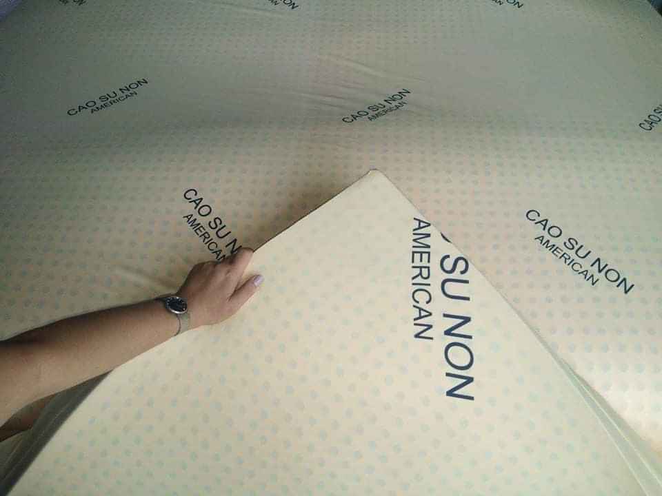Nệm cao su non american QUÀ 7 MÓN size1M6x 2m x 15cm êm ái -mềm mại-thoải mái khi nằm