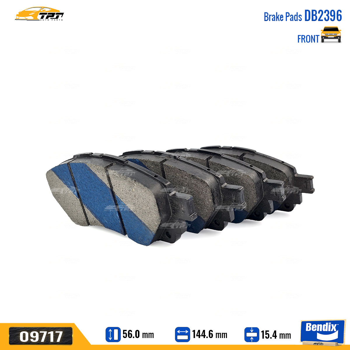 Bố Thắng / Má Phanh TRƯỚC Toyota INNOVA 2016- [ DB2396 ] Bendix - USA