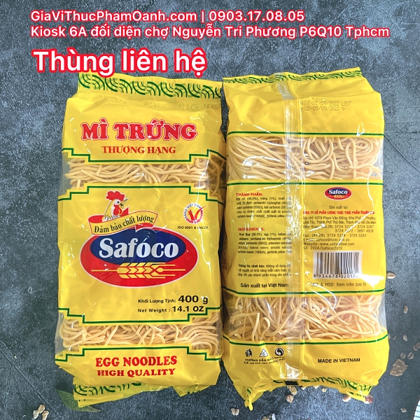 (Thùng 15*400gr)Mì trứng thượng hạng Safoco