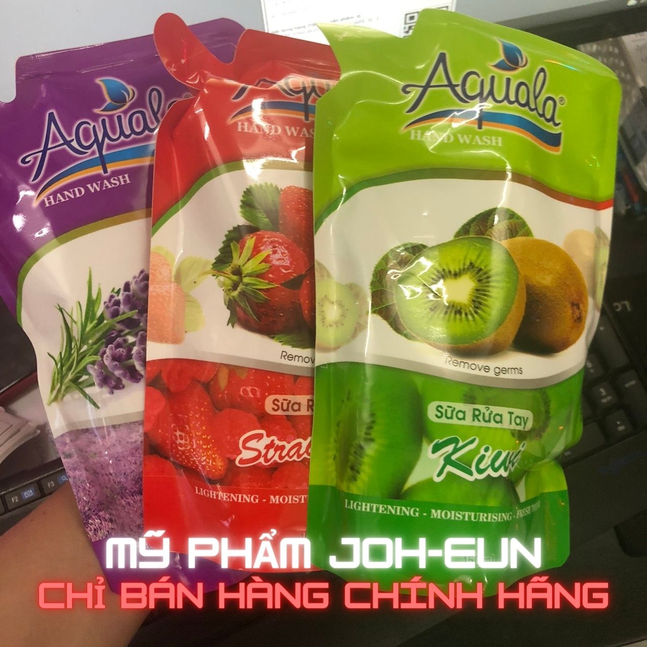 [HCM]Sữa rửa tay aquala bịch 450ml diệt khuẩn
