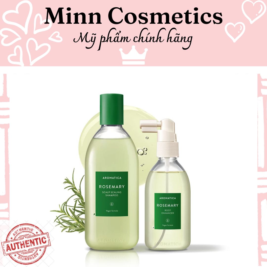 Dầu gội và xịt dưỡng tóc aromatica rosemary shampoo + enhancer