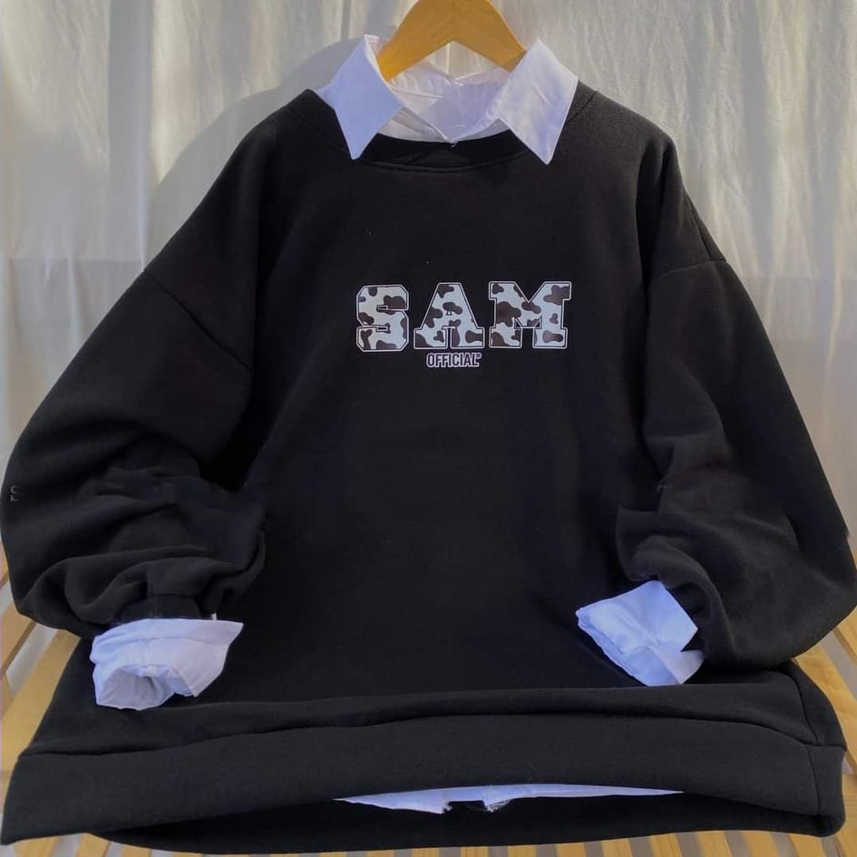LAZ [ FREE SHIP MAX ] ÁO  sweater in chữ SAM (trọng lượng từ 40kg đến 70kg )