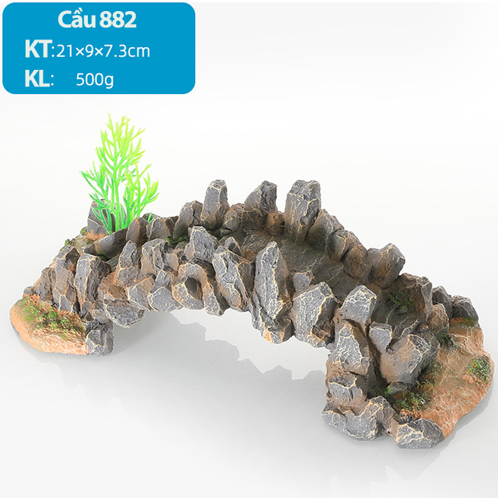 Mô hình tiểu cảnh cầu non bộ - cối xay nước trang trí bể cá phụ kiện bể cá cảnh mini tiểu cảnh đá mini trang trí bể cá nhiều mẫu lựa chọn