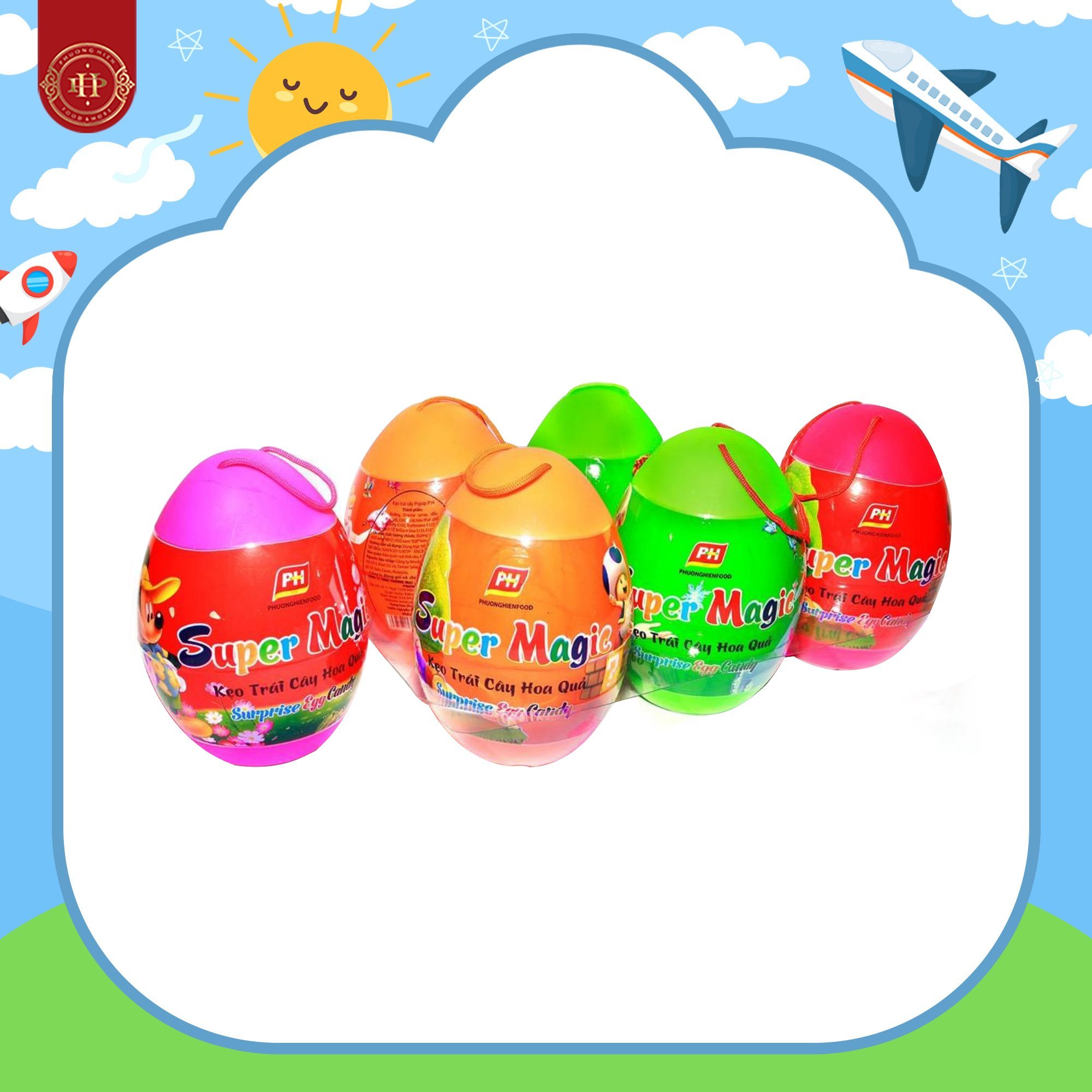 [ kẹo đồ chơi trẻ em ] Trứng khủng long super kids 40g