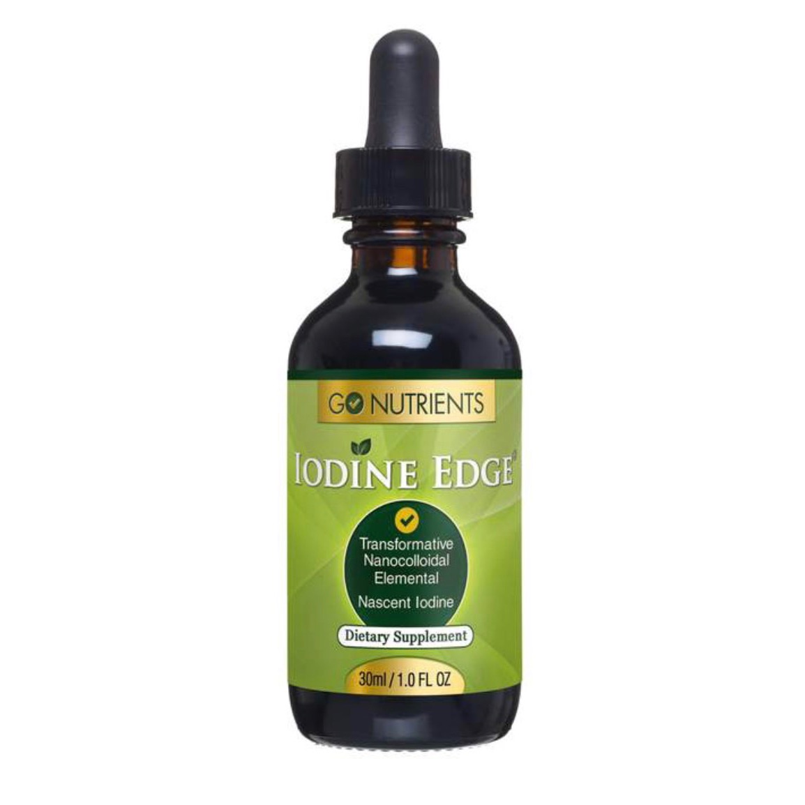 Nascent Iodine Supplement - High Potency Liquid Drops for Thyroid Support to Improve Energy & More - Iodine Edge -30 ml (1.0 fl oz)
