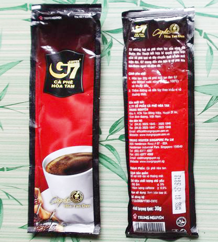 Cafe hoà tan đen G7, gói lớn 30g