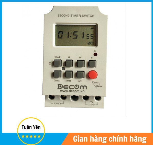 Ổ cắm hẹn giờ decom điện tử kg 316-ii, 17 lần bật tắt.