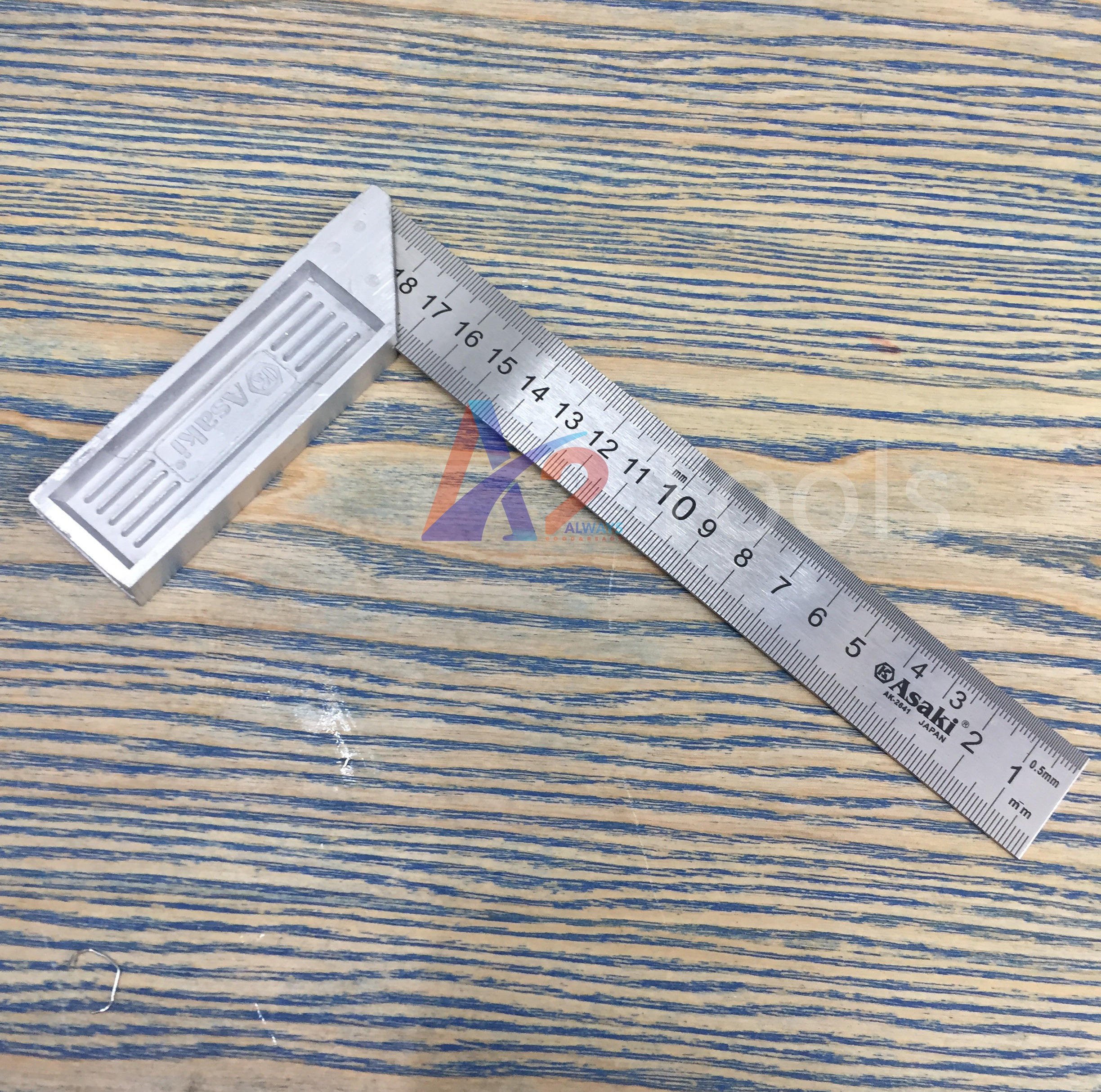 Thước Eke mộc 200mm Asaki AK-2641
