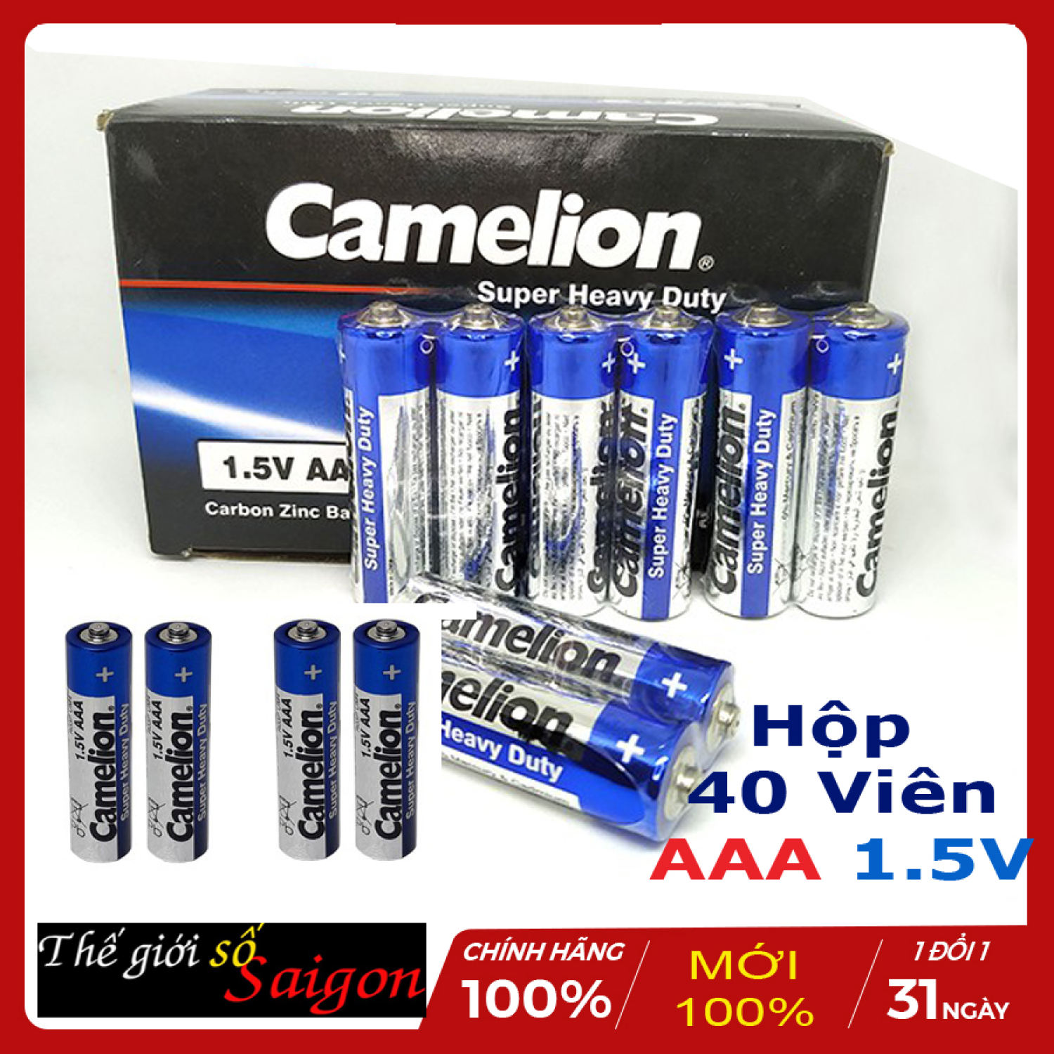 Hộp 40 viên pin AA Camelion