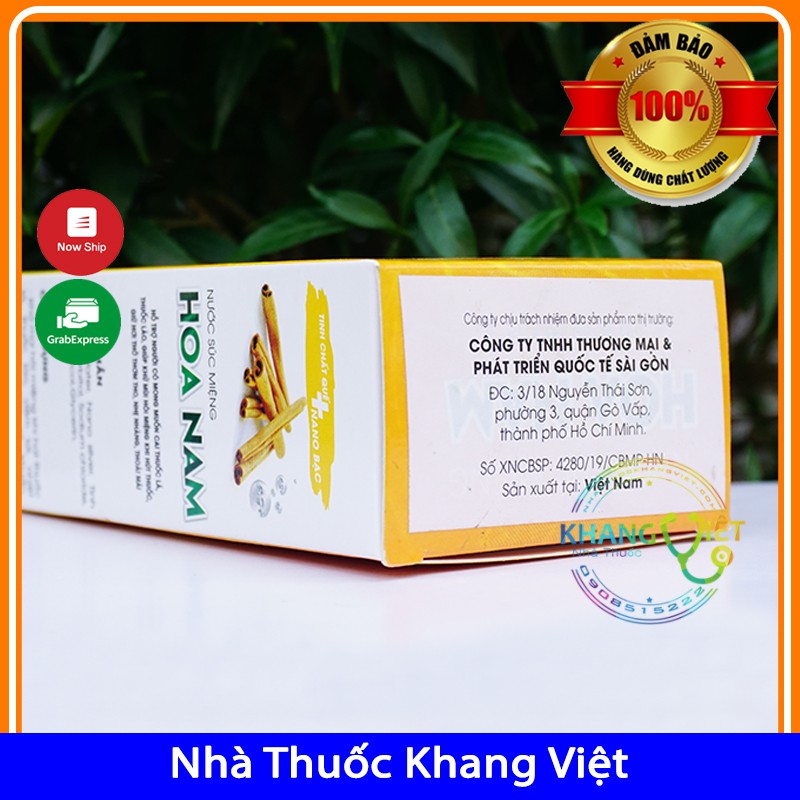 Nước Súc Miệng Cai Thuốc Hoa Nam