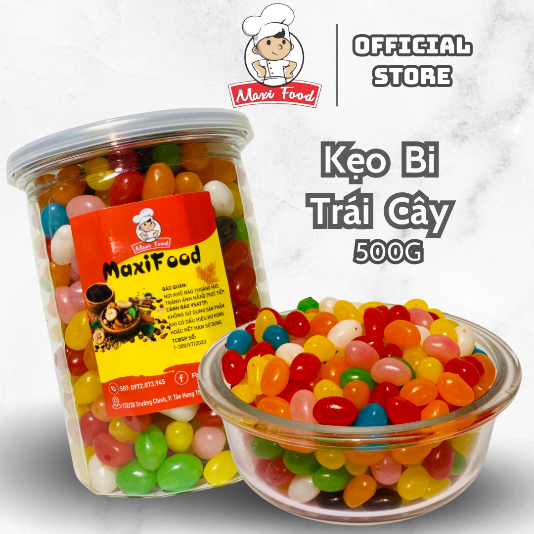 500g kẹo bi trái cây maxifood