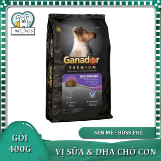 HN- Gói 400g Thức ăn cho chó con Ganador Puppy Vị Sữa và DHA, thức ăn cho chó nhỏ có giúp chó con thông minh - Lida Pet Shop thumbnail
