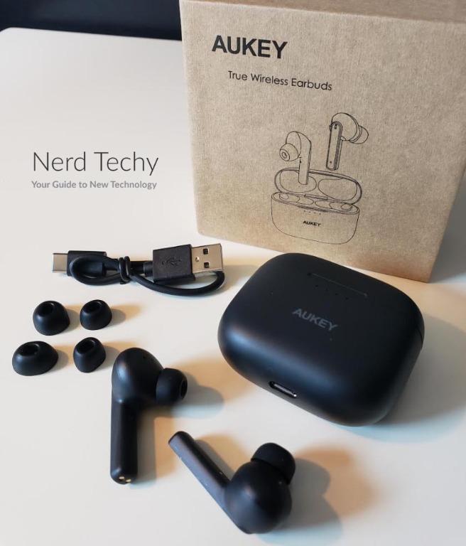 Tai nghe bluetooth kèm hộp sạc Aukey EP-N5 ANC True Wireless Công nghệ chống ồn chủ động Hybrid ANC Hãng