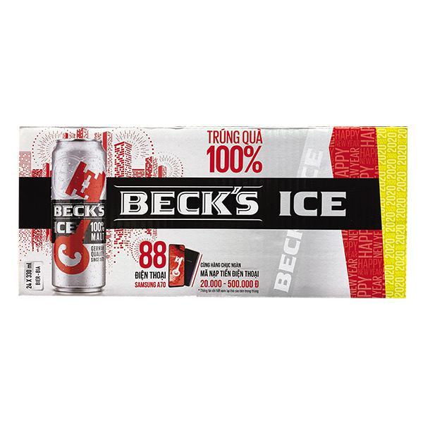 E - Bia Becks Ice Thùng 24 Lon 330Ml