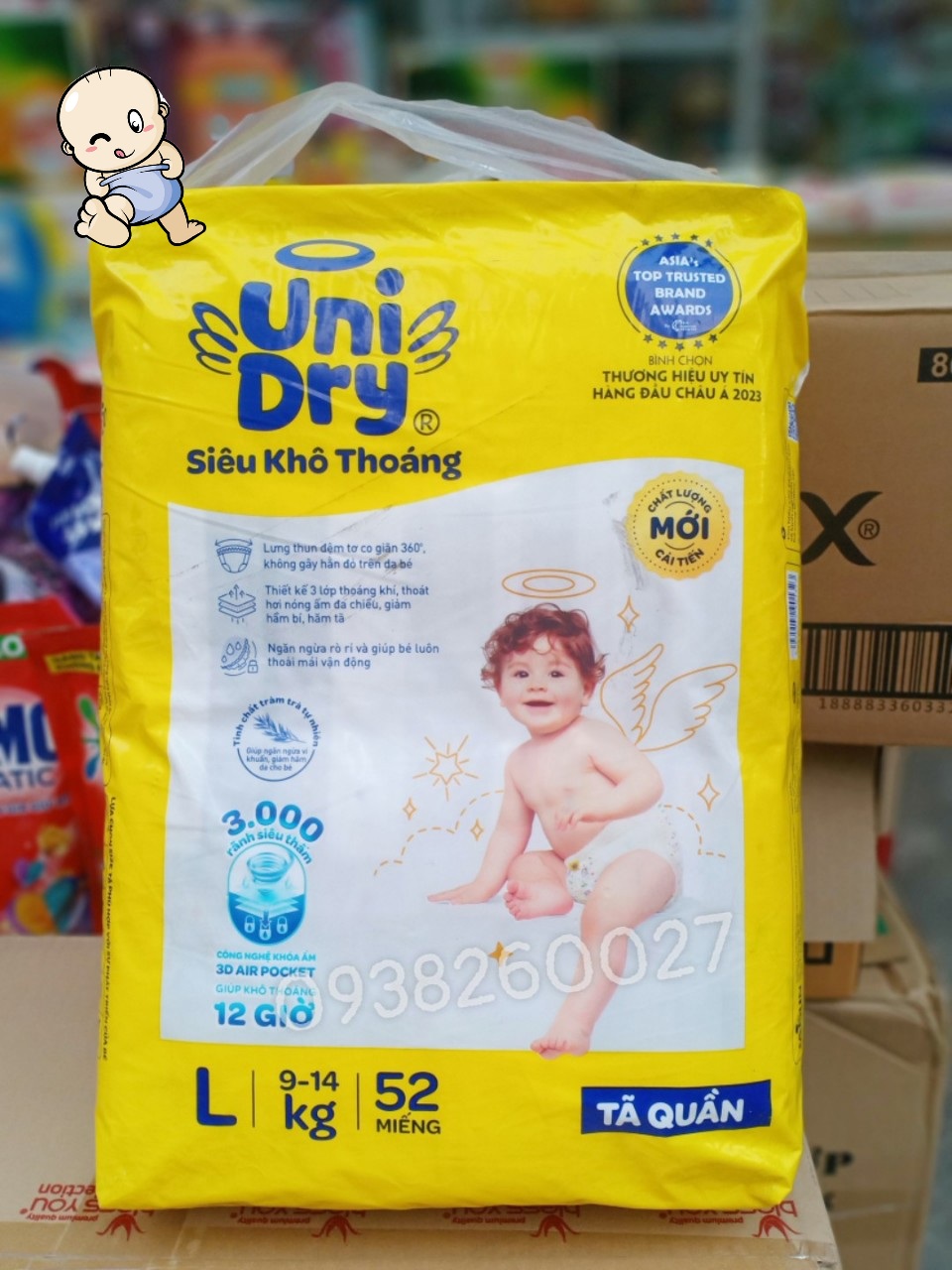 Tã Quần UniDry L54/XL48/XXL44