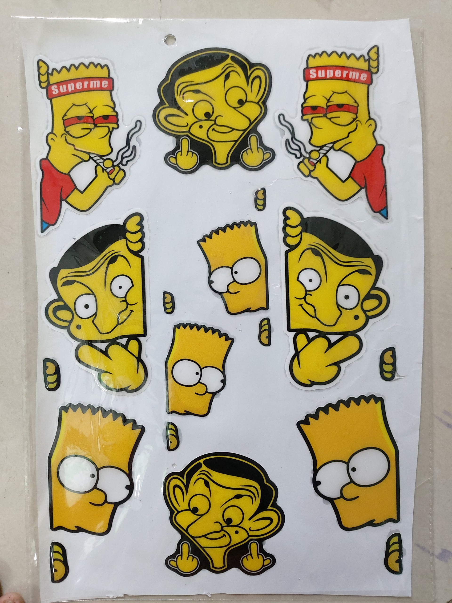 Tem sticker hoạt hình logo nổi vui nhộn